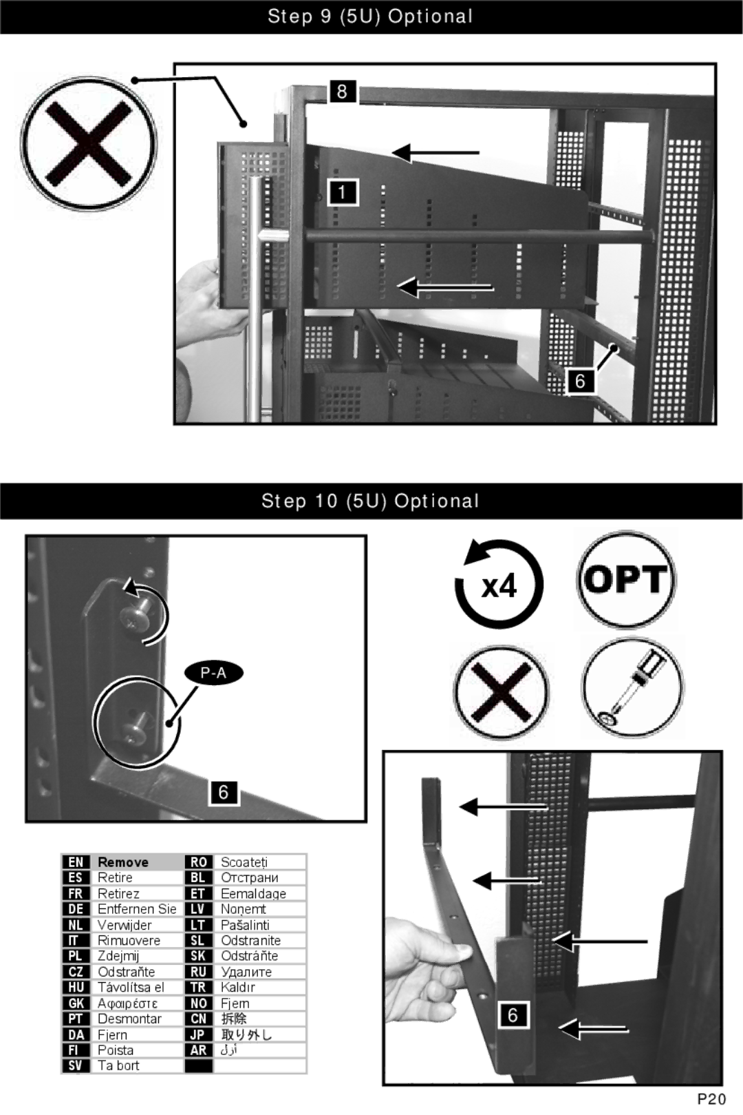 Omnimount RSF instruction manual P20 