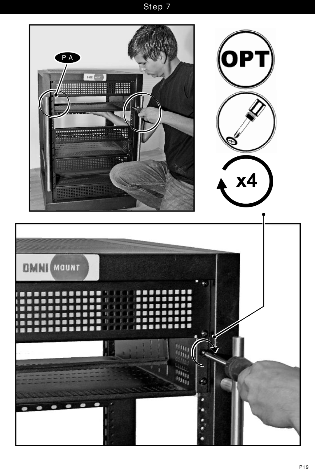 Omnimount UL1100010, RSF.5 instruction manual P19 