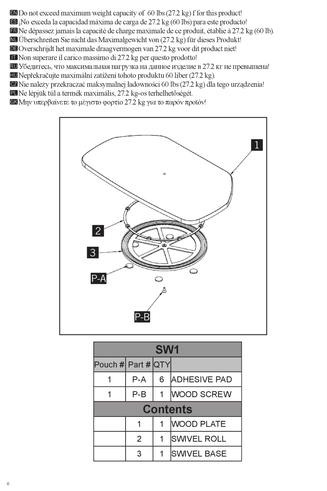 Omnimount SW1 instruction manual 