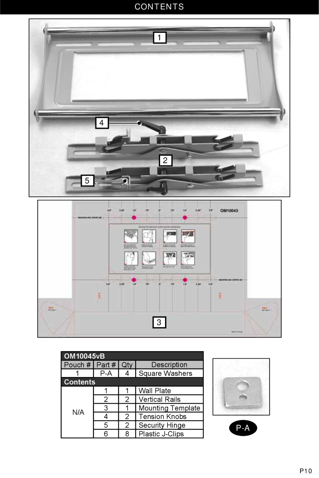 Omnimount U2-T, OM10045 manual Contents 