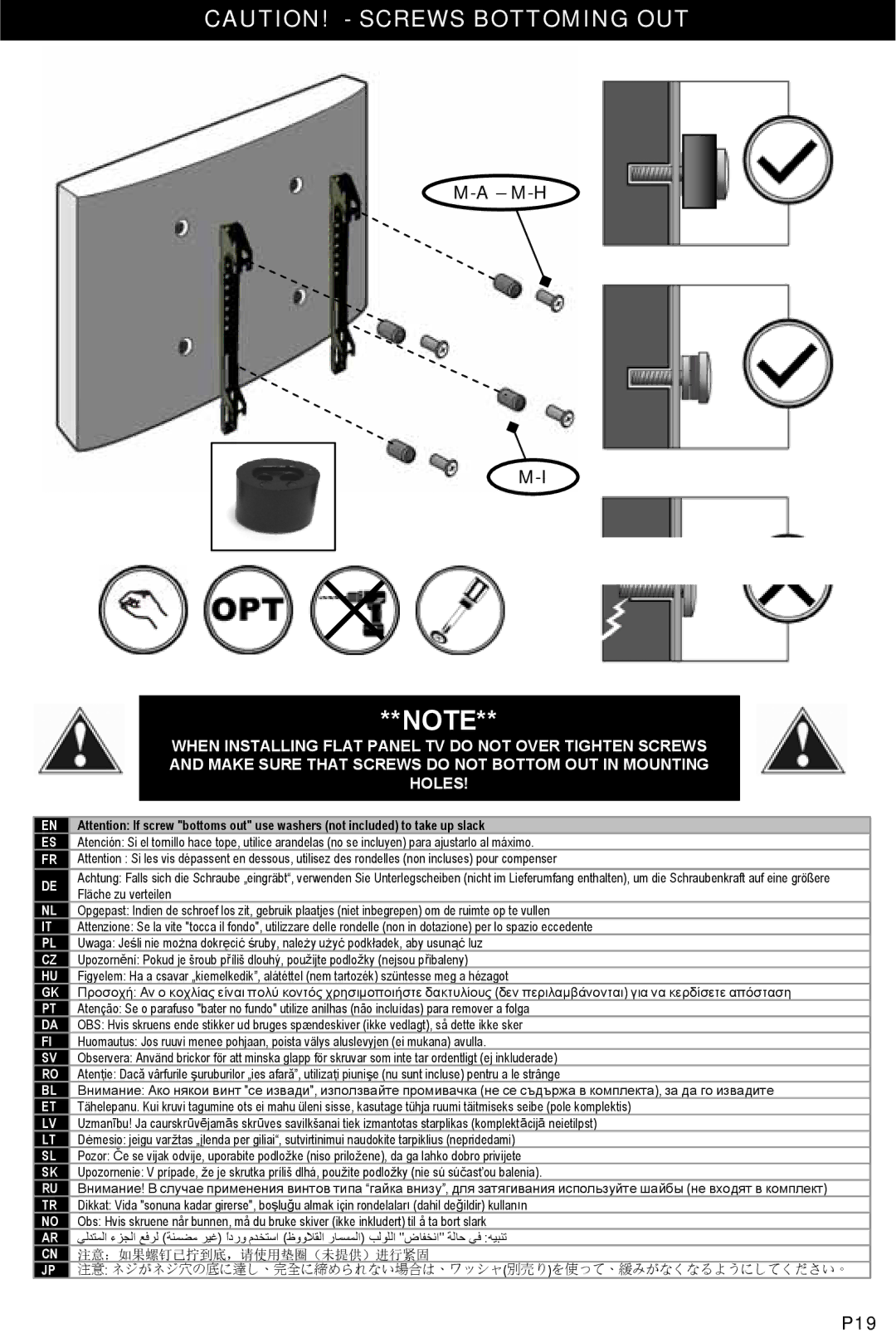 Omnimount OM10046, U3-F manual P19 