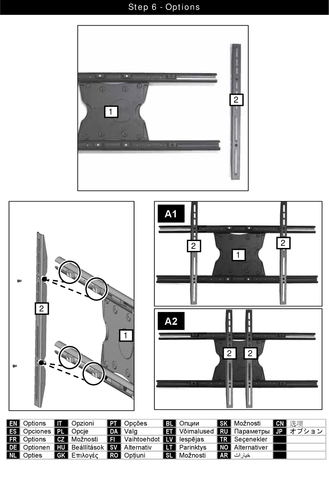 Omnimount 10238, UCL-4 manual Options 