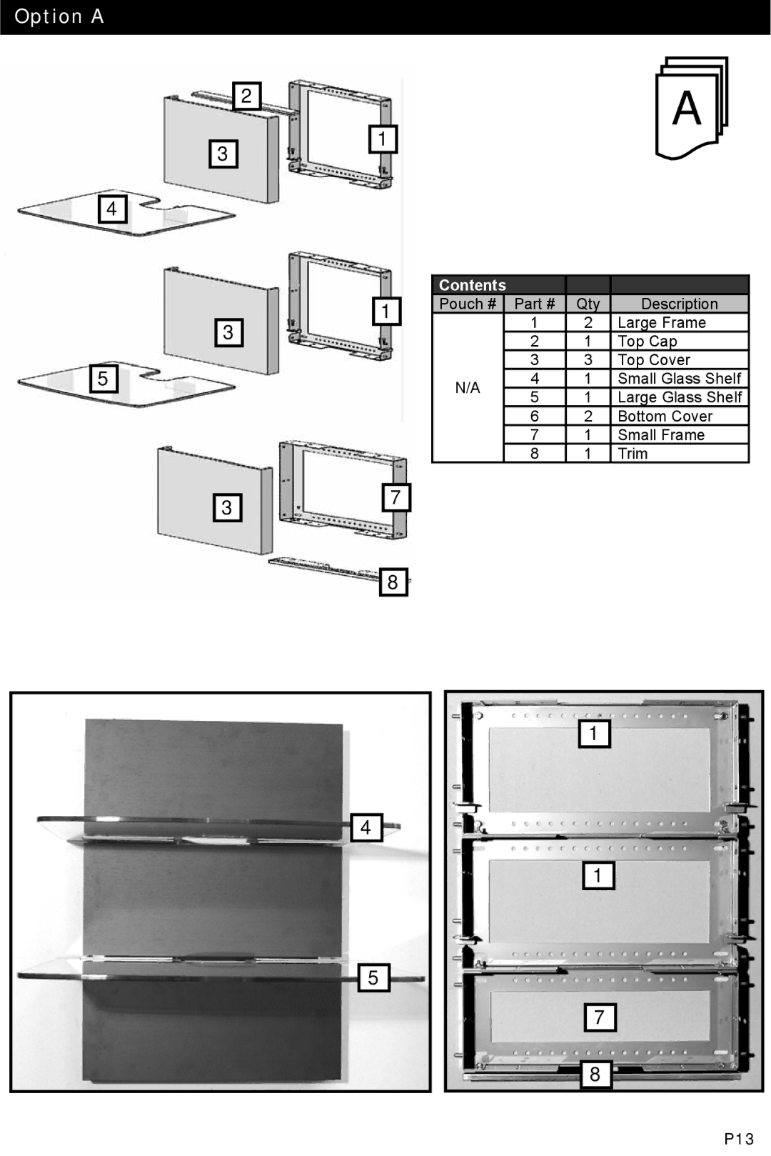 Omnimount MWFS, UL10021ULN instruction manual Option a, Contents 