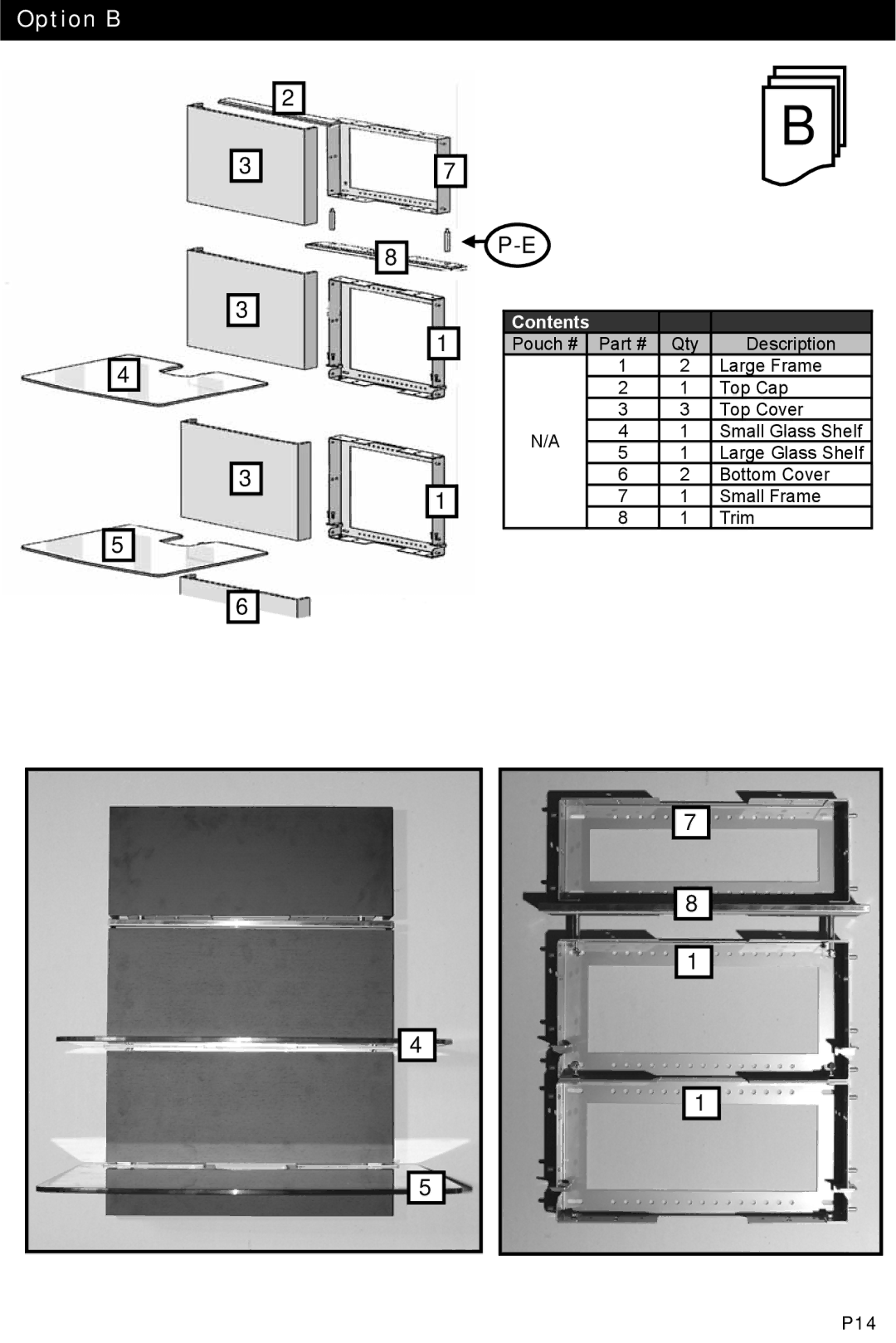 Omnimount UL10021ULN, MWFS instruction manual Option B 