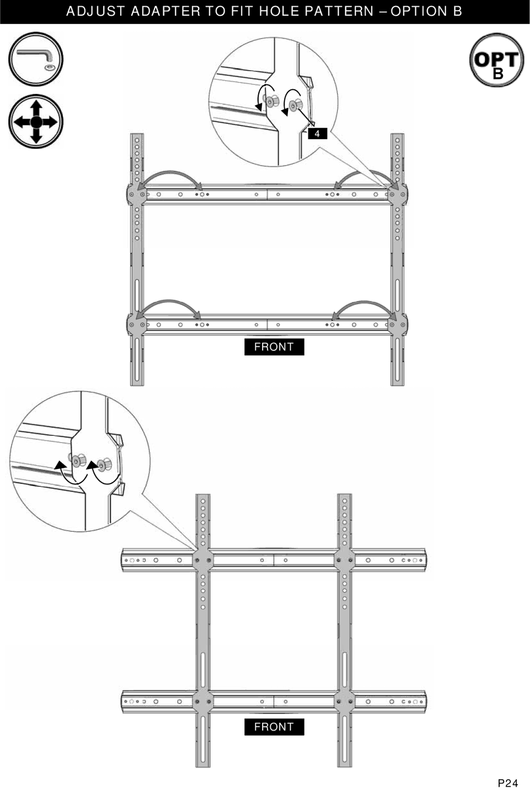 Omnimount ULPC-L, OM1004282 manual Front 