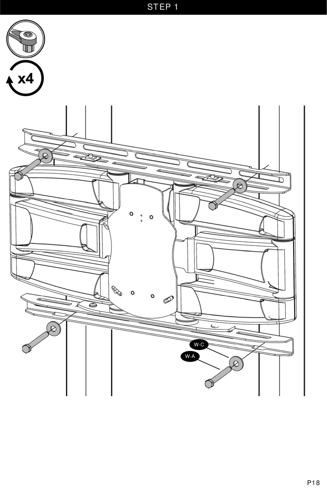 Omnimount ULPC-X, OM1004107 manual Step 