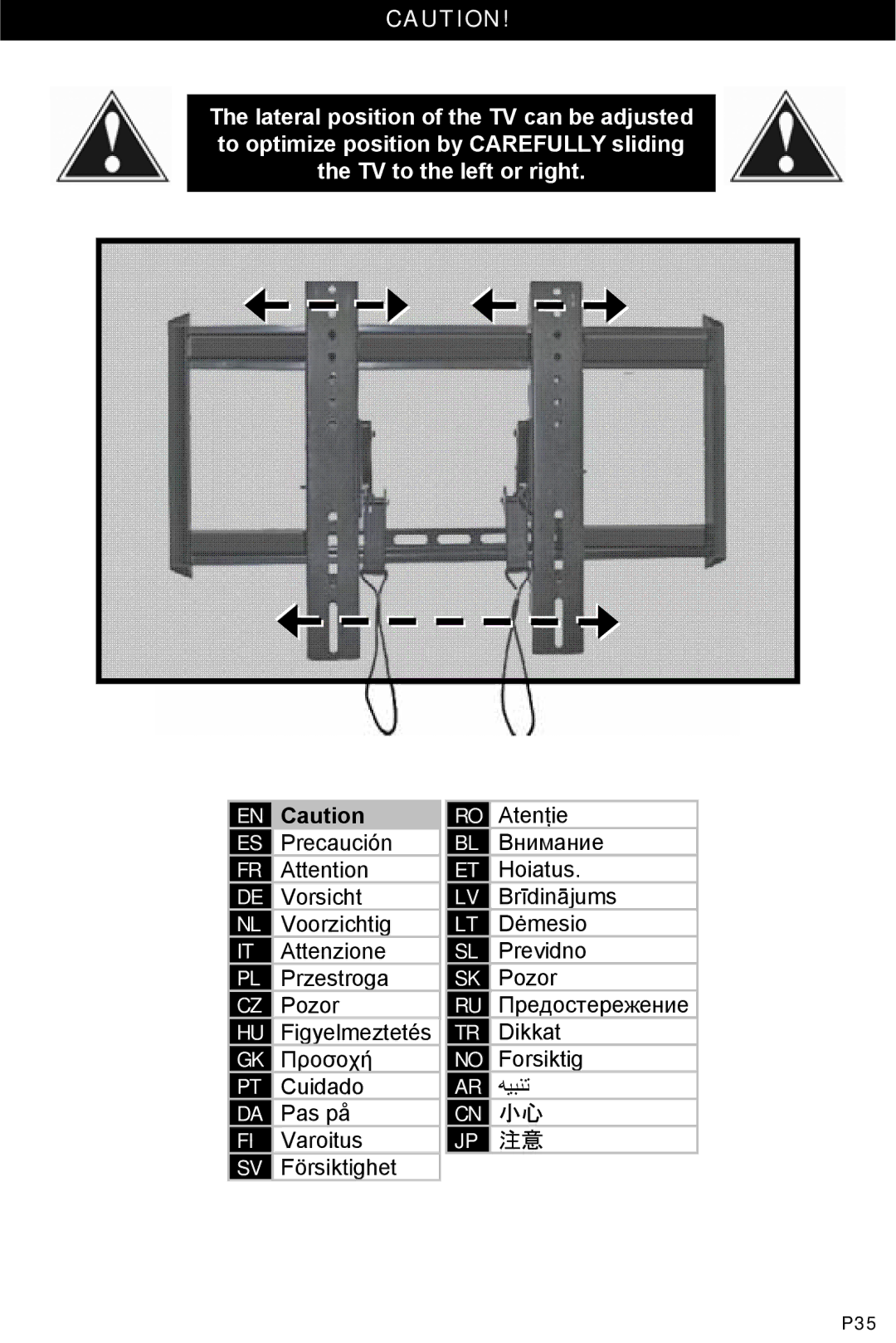 Omnimount 10048, ULPF-M manual P35 