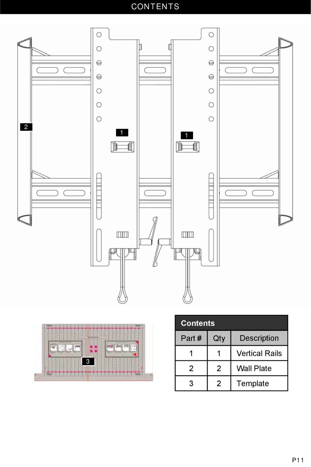 Omnimount OM10049, ULPT-M manual Contents 