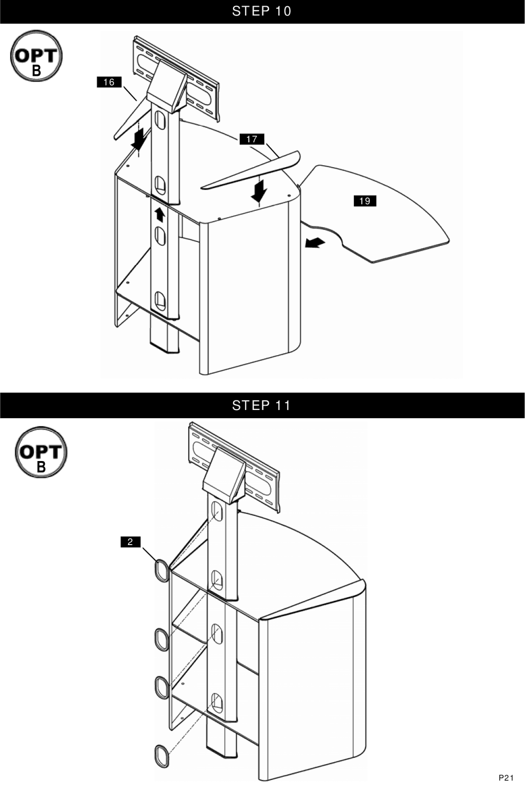 Omnimount Verona 37FP instruction manual P21 