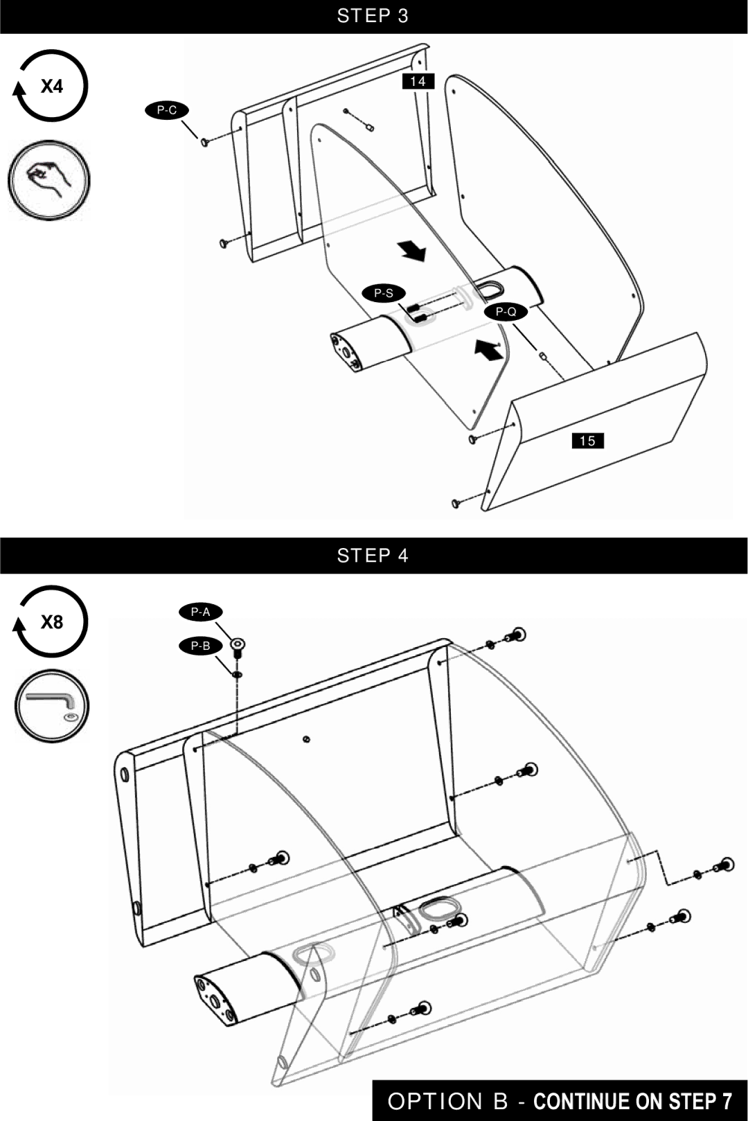 Omnimount Verona 47FP manual Option B Continue on Step 