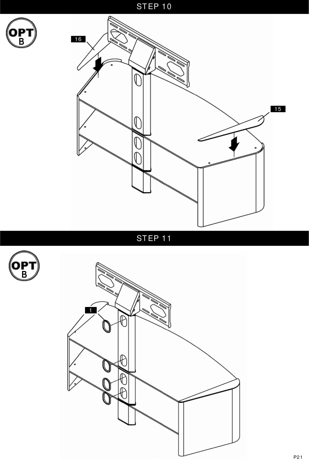 Omnimount Verona 55FP manual P21 