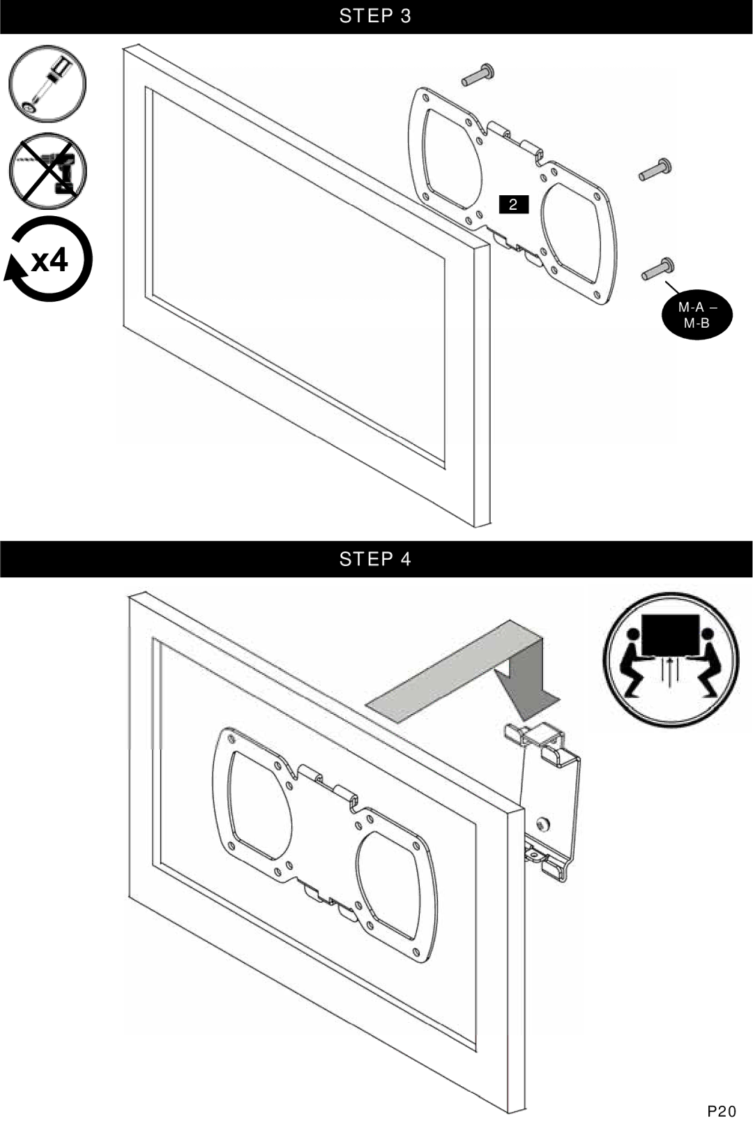 Omnimount WM2-S manual P20 