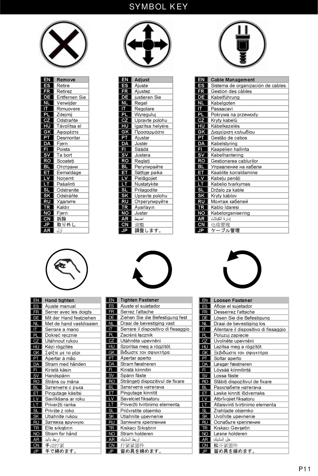 Omnimount WS-1 instruction manual P11 