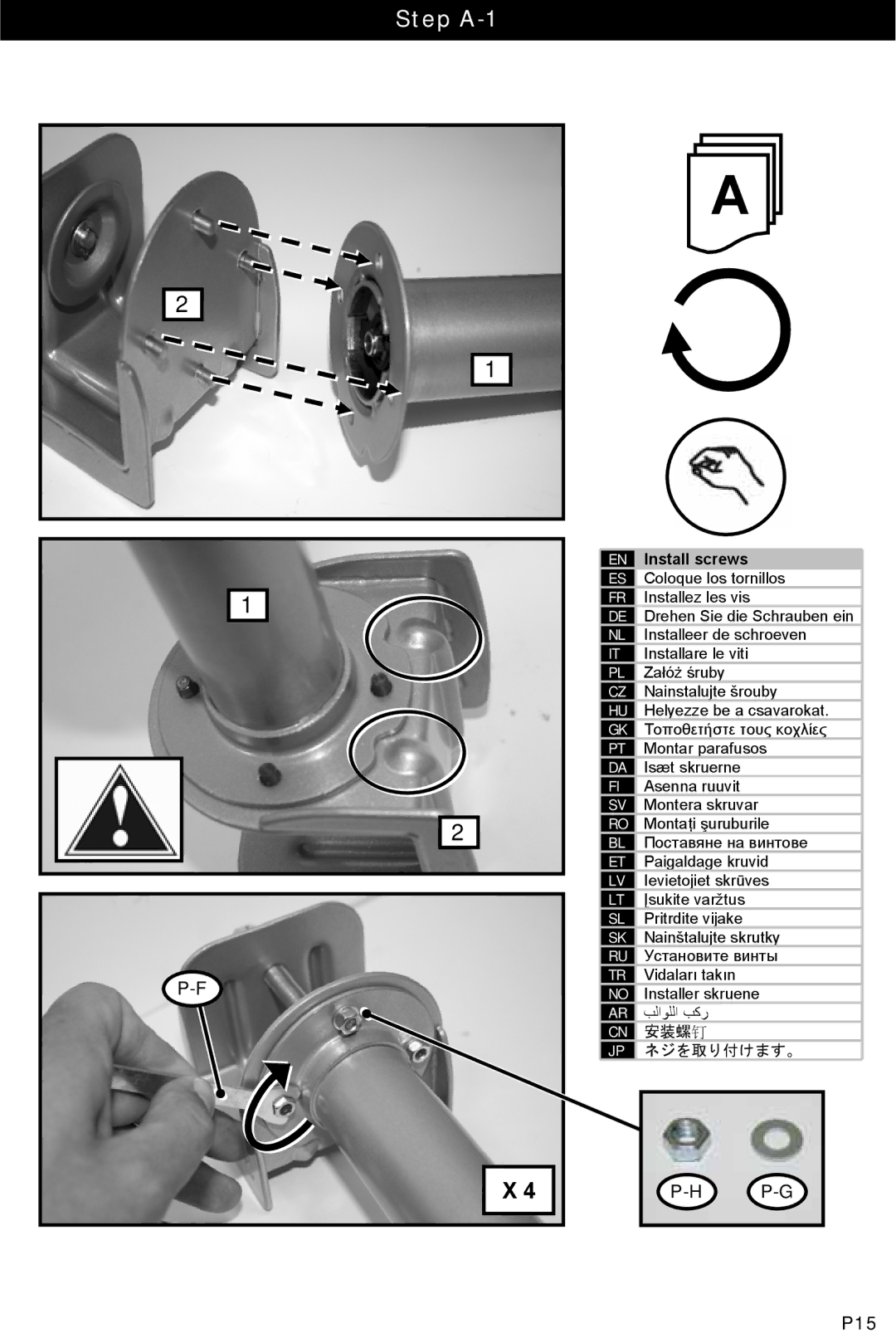 Omnimount WS-2 instruction manual Step A-1 