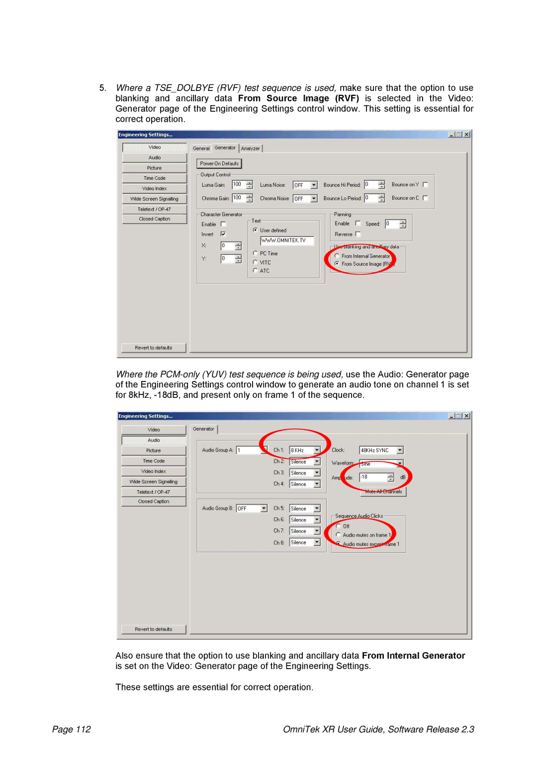 OmniTek 2.3 manual OmniTek XR User Guide, Software Release 