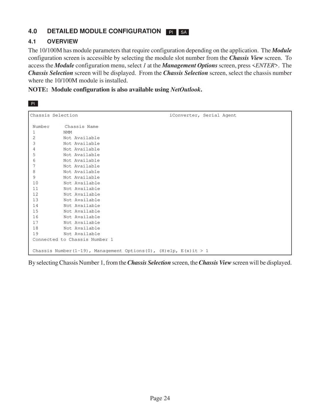 Omnitron Systems Technology 10/100M user manual Detailed Module Configuration, Nmm 