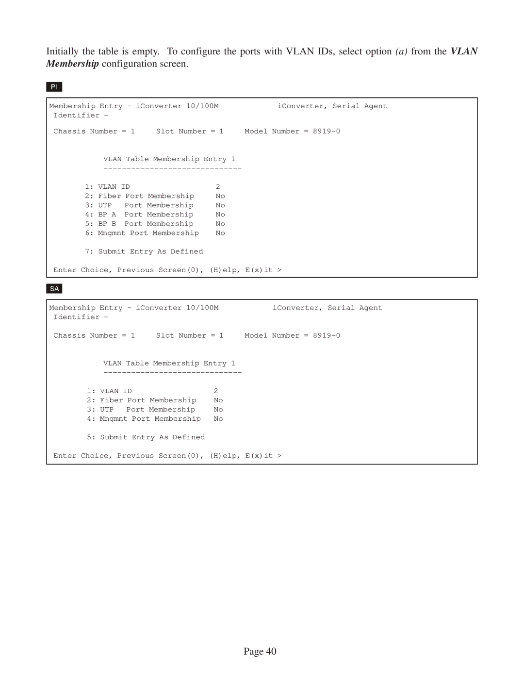 Omnitron Systems Technology 10/100M user manual Vlan ID 