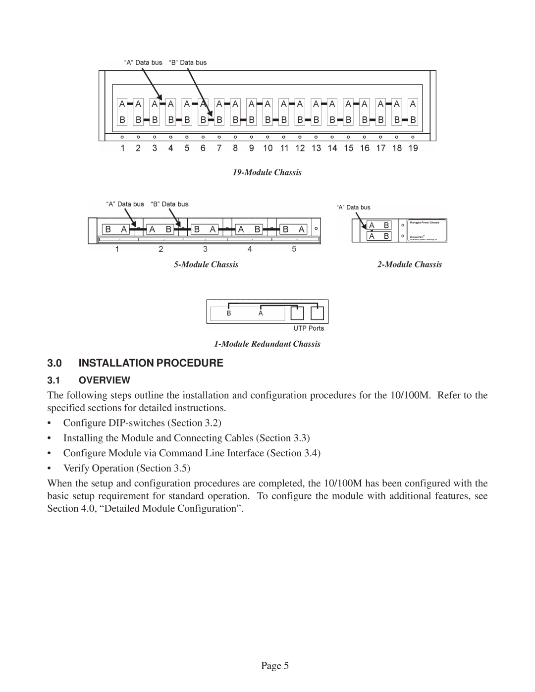 Omnitron Systems Technology 10/100M user manual Installation Procedure 