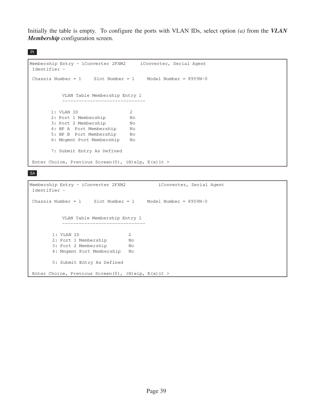 Omnitron Systems Technology 2FXM2 user manual Vlan ID 