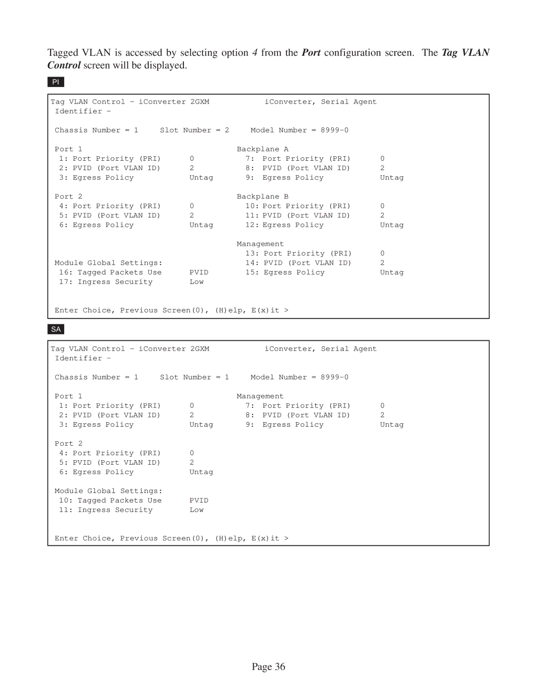 Omnitron Systems Technology 2GXM user manual Pvid 