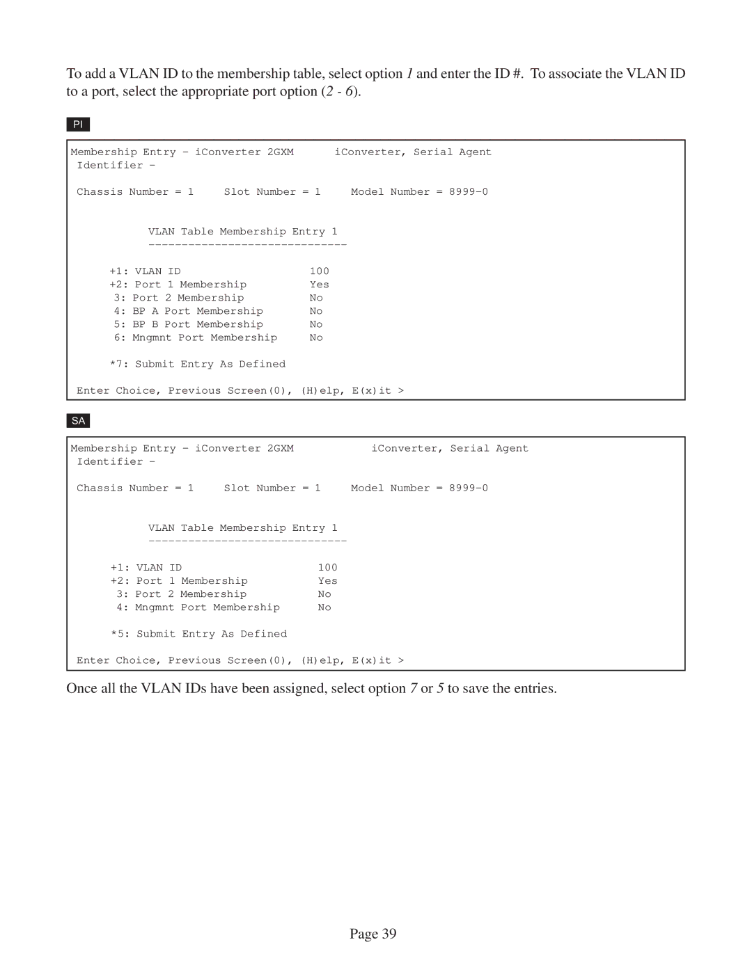 Omnitron Systems Technology 2GXM user manual +1 Vlan ID 