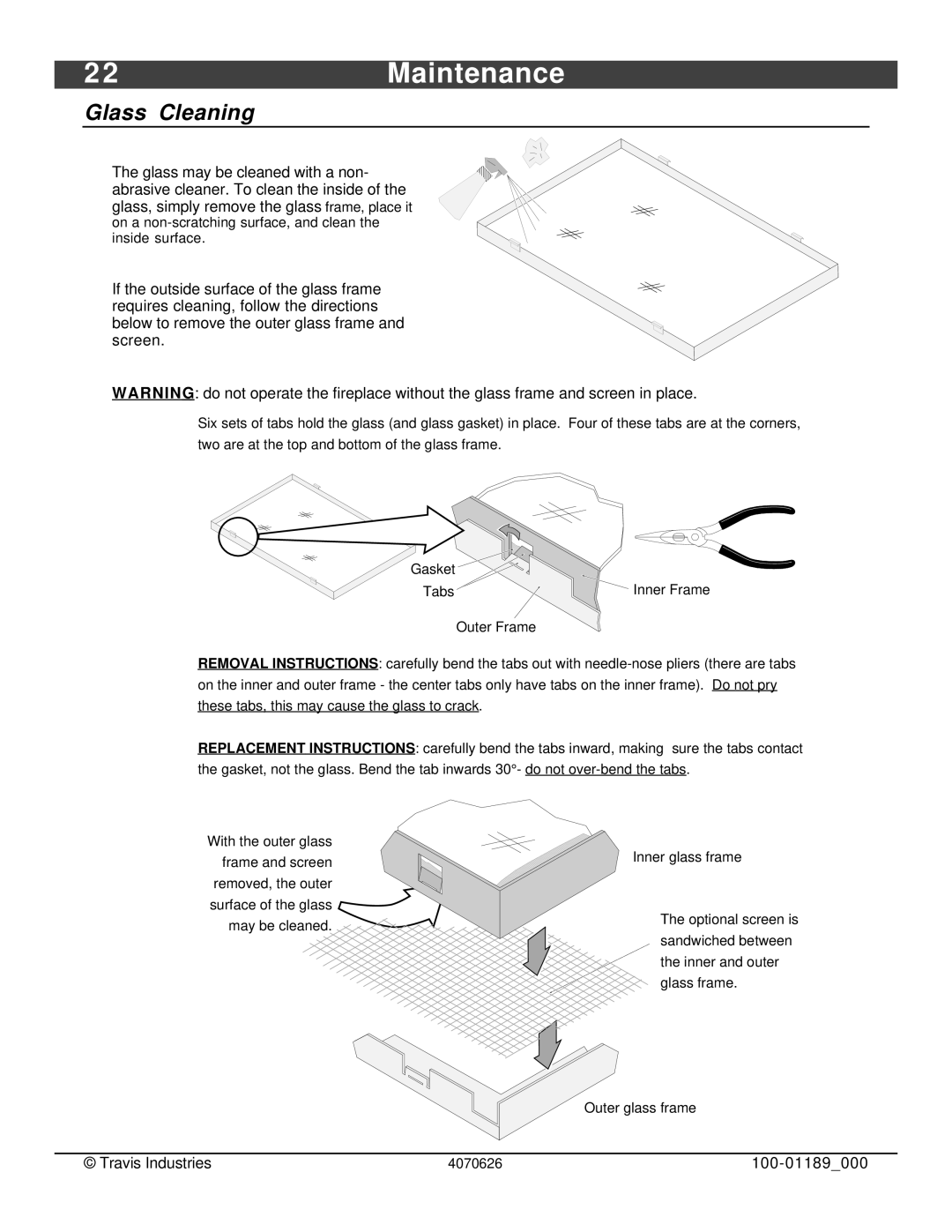 Omnitron Systems Technology 564 SS owner manual 2Maintenance, Glass Cleaning 