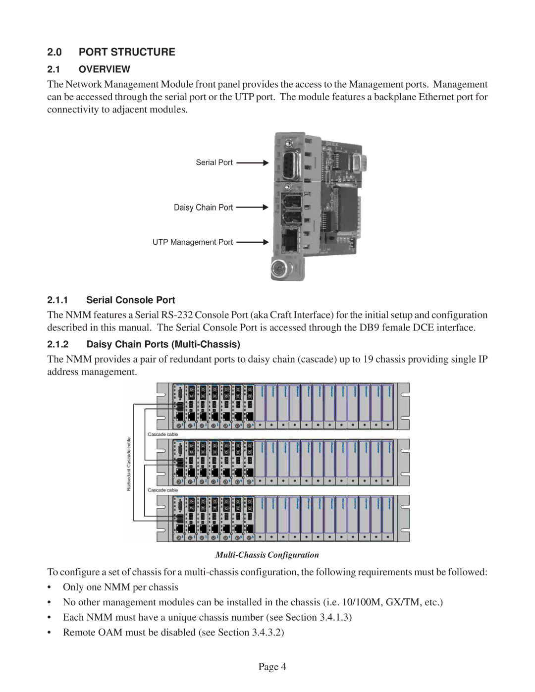 Omnitron Systems Technology 8000-0 user manual Port Structure 