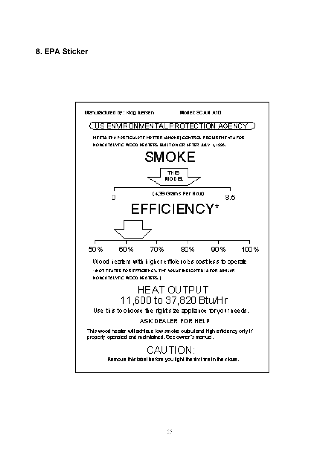 Omnitron Systems Technology A10 manual EPA Sticker 