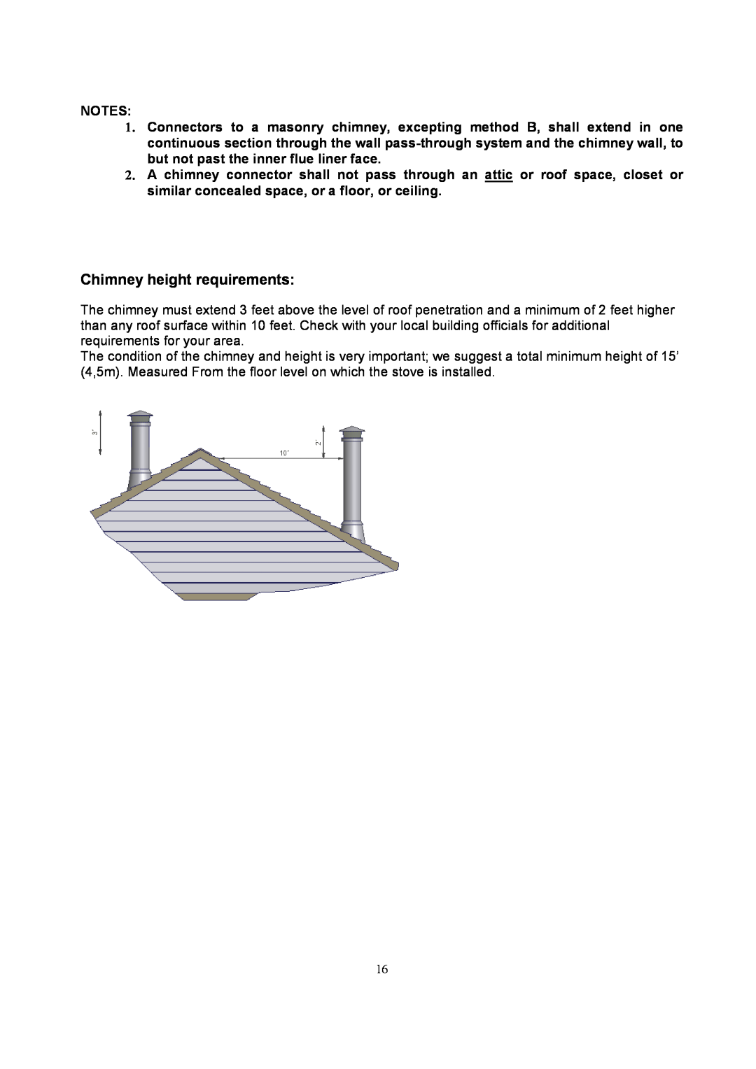 Omnitron Systems Technology A10 manual Chimney height requirements 