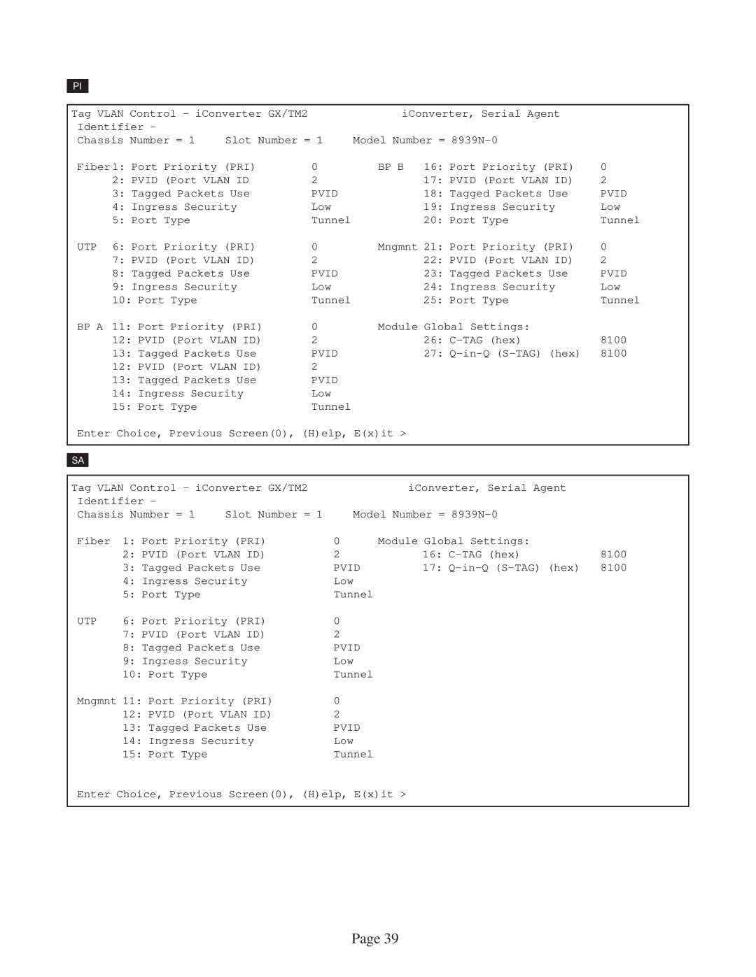 Omnitron Systems Technology GX/TM2 user manual Pvid, BP a 