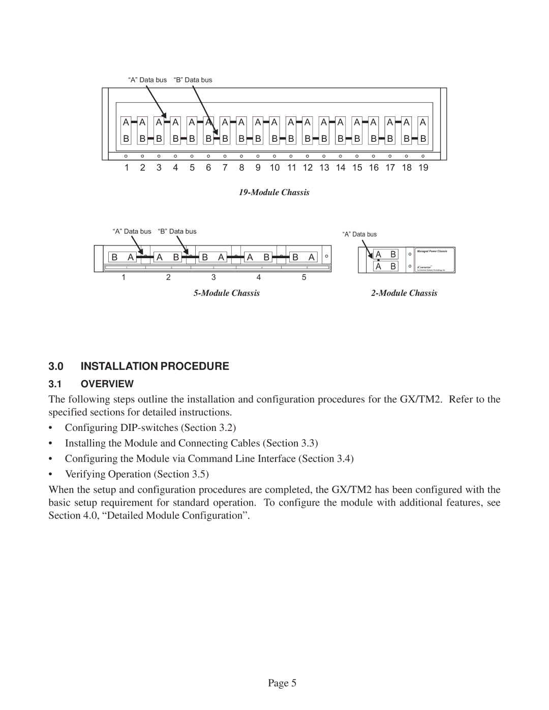 Omnitron Systems Technology GX/TM2 user manual Installation Procedure, B B B B B B B 