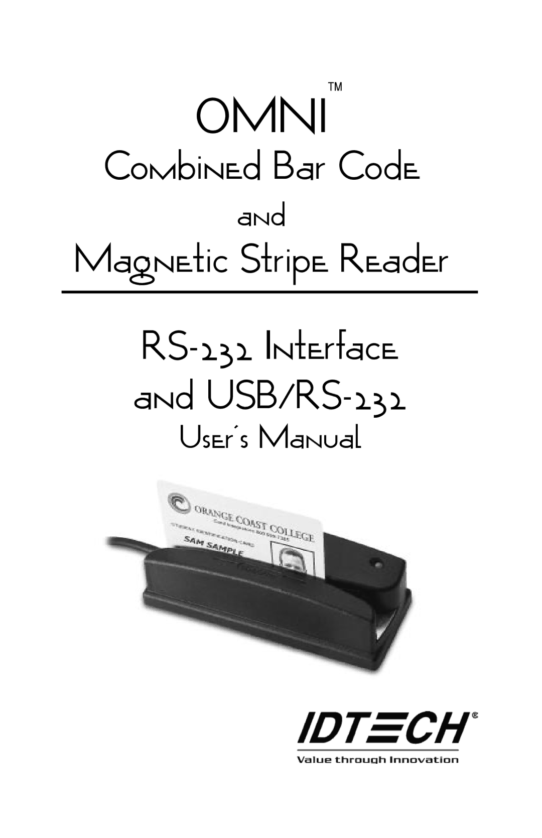 Omnitron Systems Technology RS-232 user manual Omnitm 