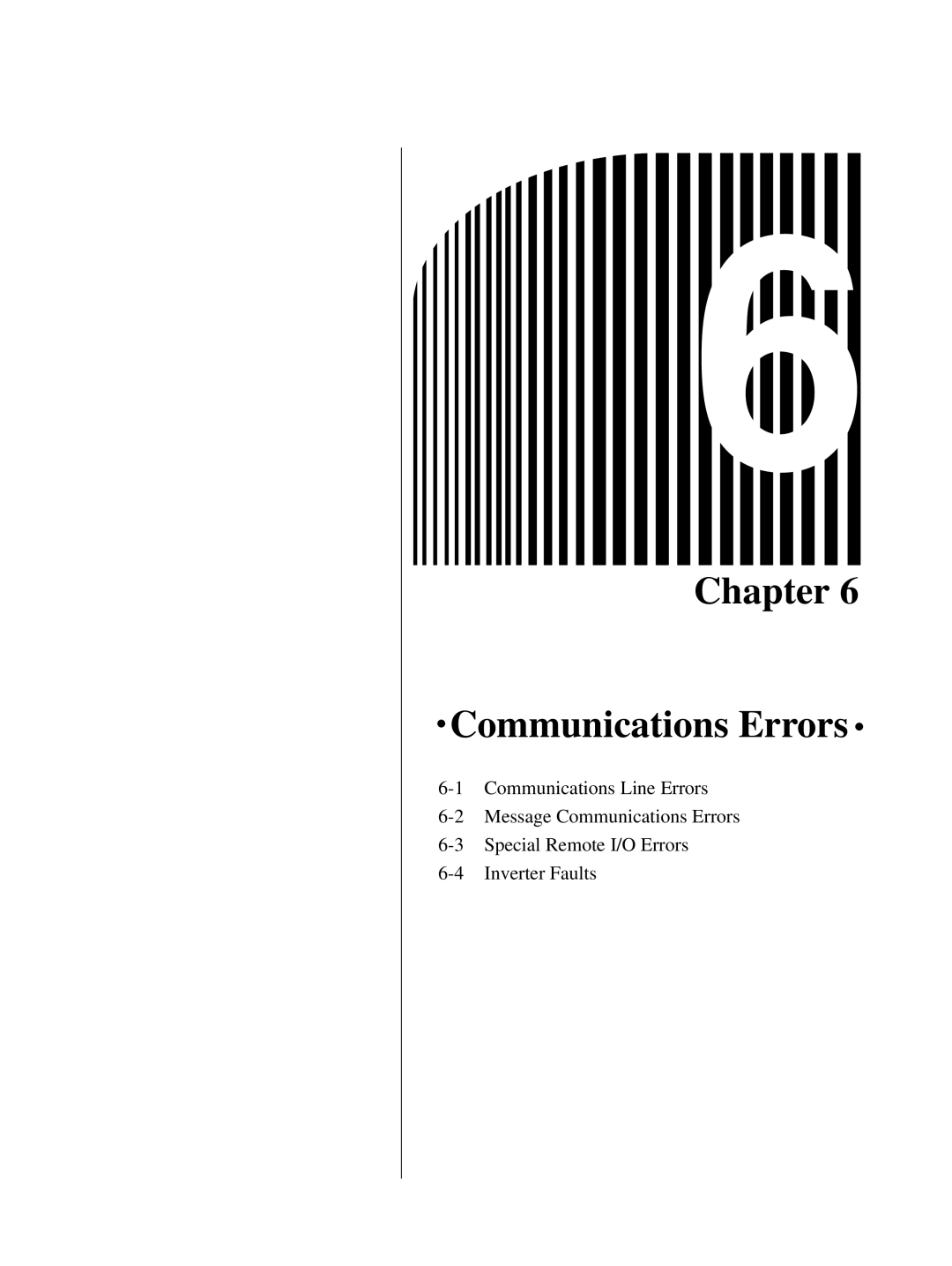 Omron 3G3FV-PDRT1-SIN user manual Chapter Communications Errors 