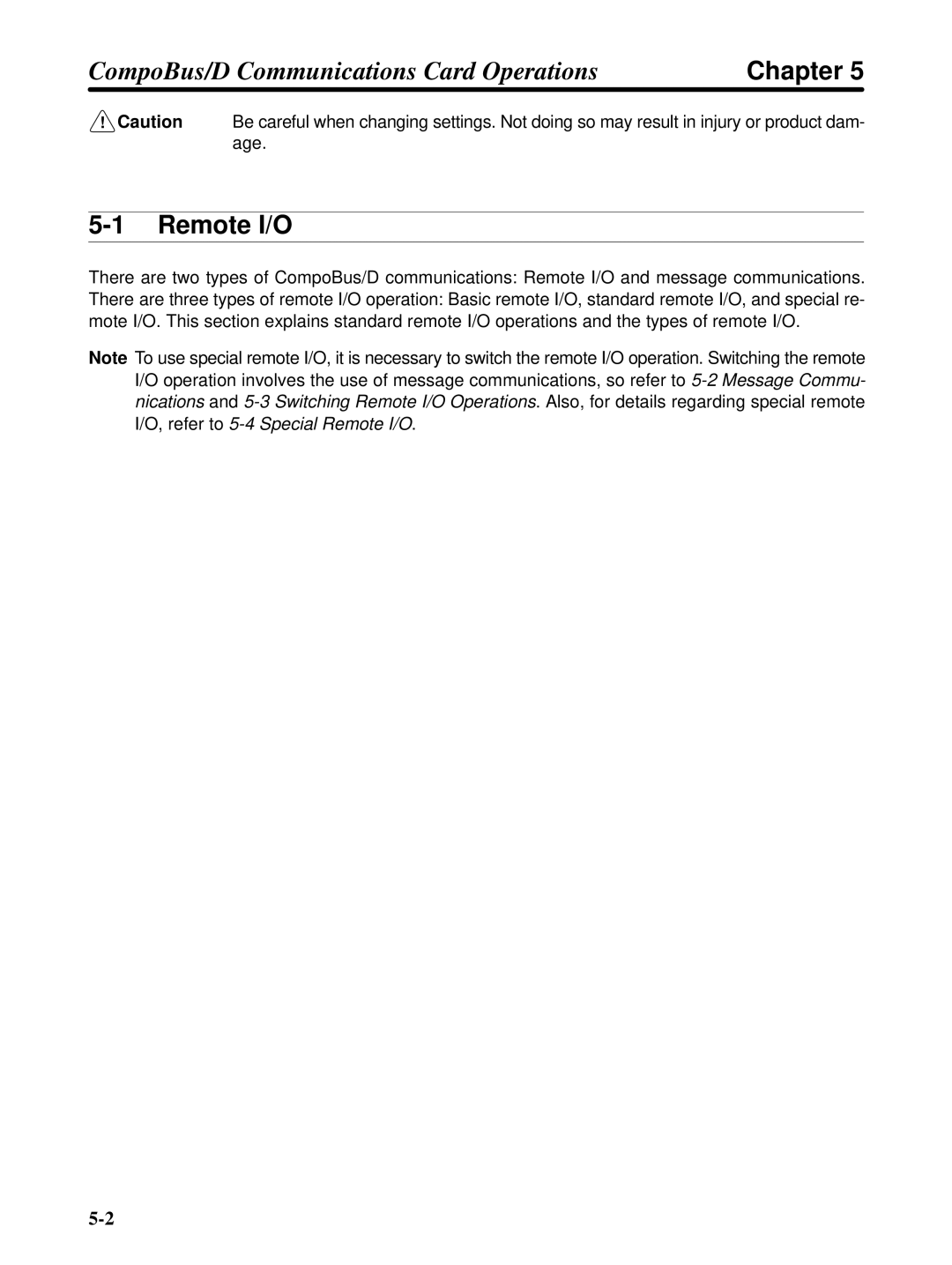 Omron 3G3FV-PDRT1-SIN user manual Remote I/O 