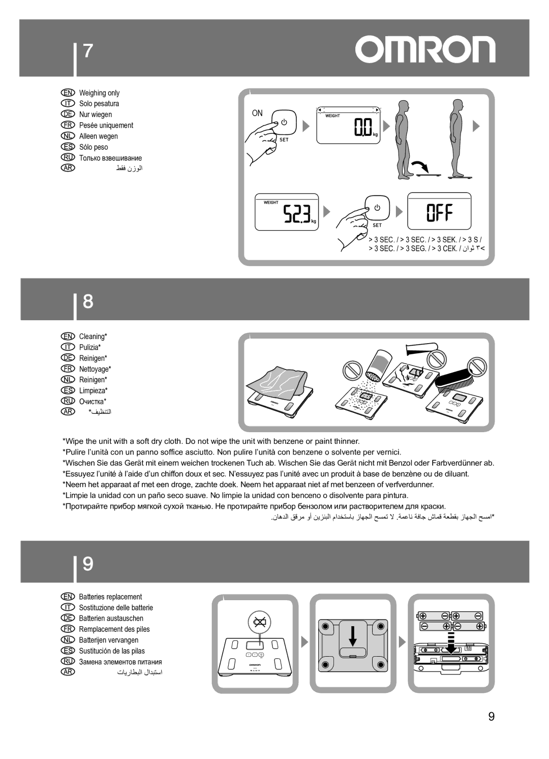 Omron BF212 instruction manual طقف نزولا 