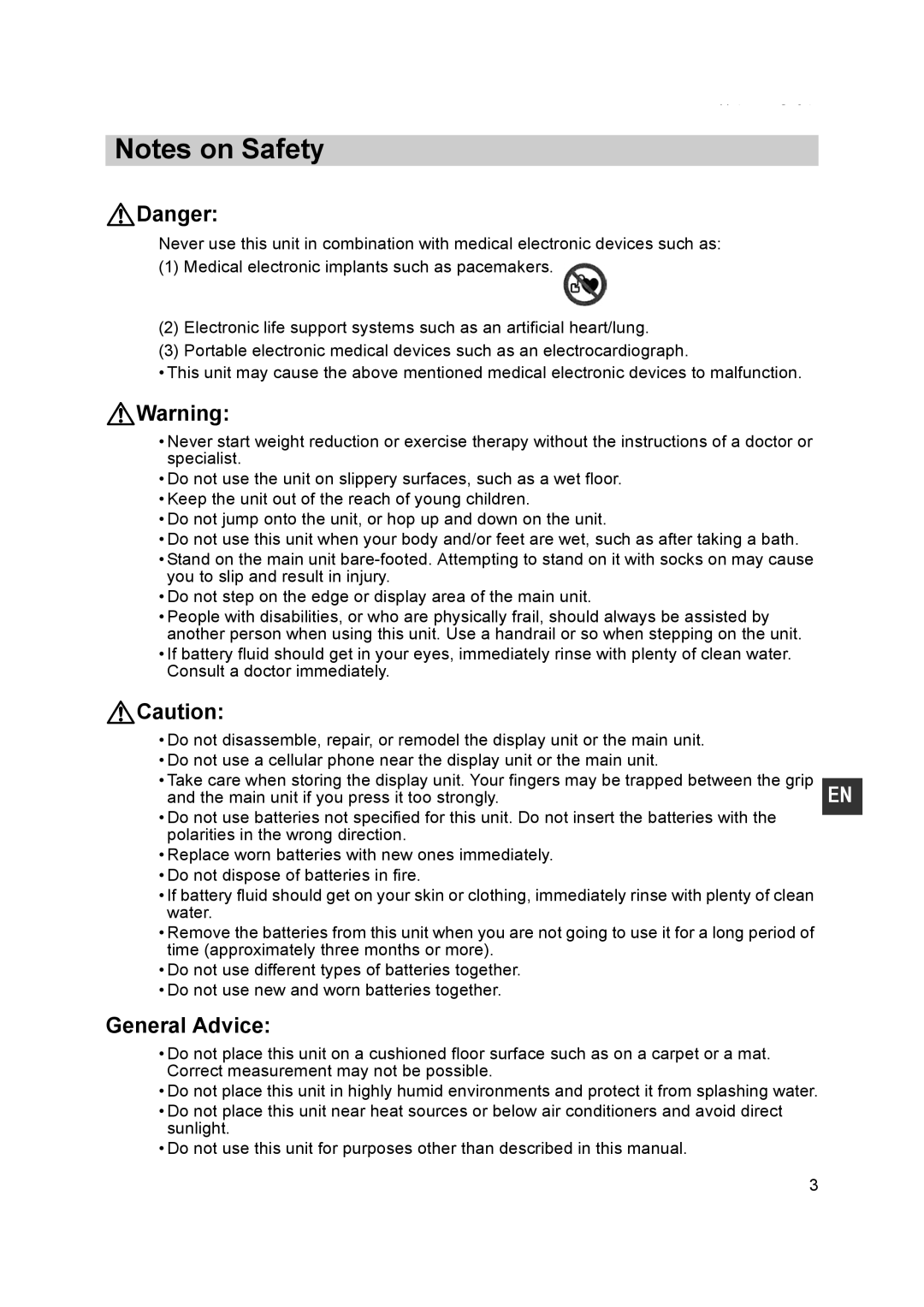 Omron BF500 instruction manual General Advice 