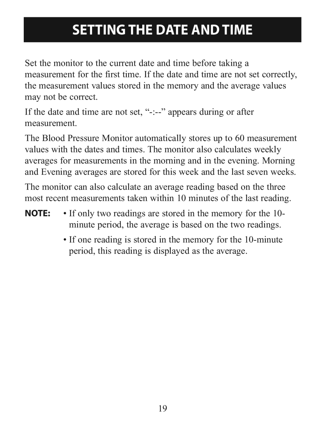 Omron BP760 instruction manual Setting the Date and Time 