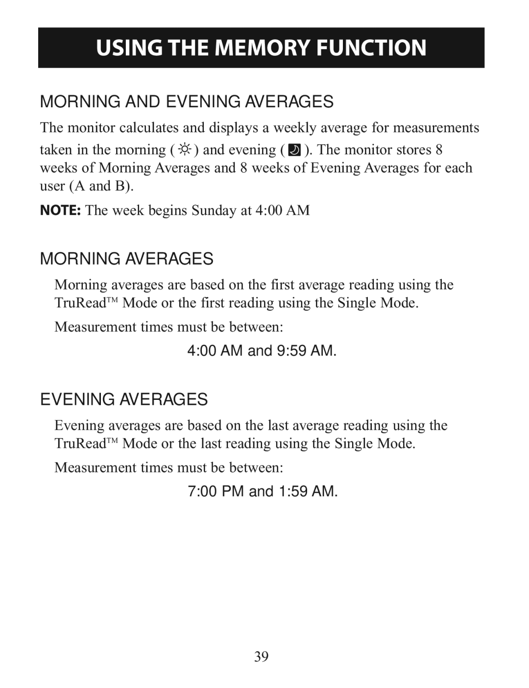 Omron BP785 instruction manual Morning and Evening Averages, Morning Averages 