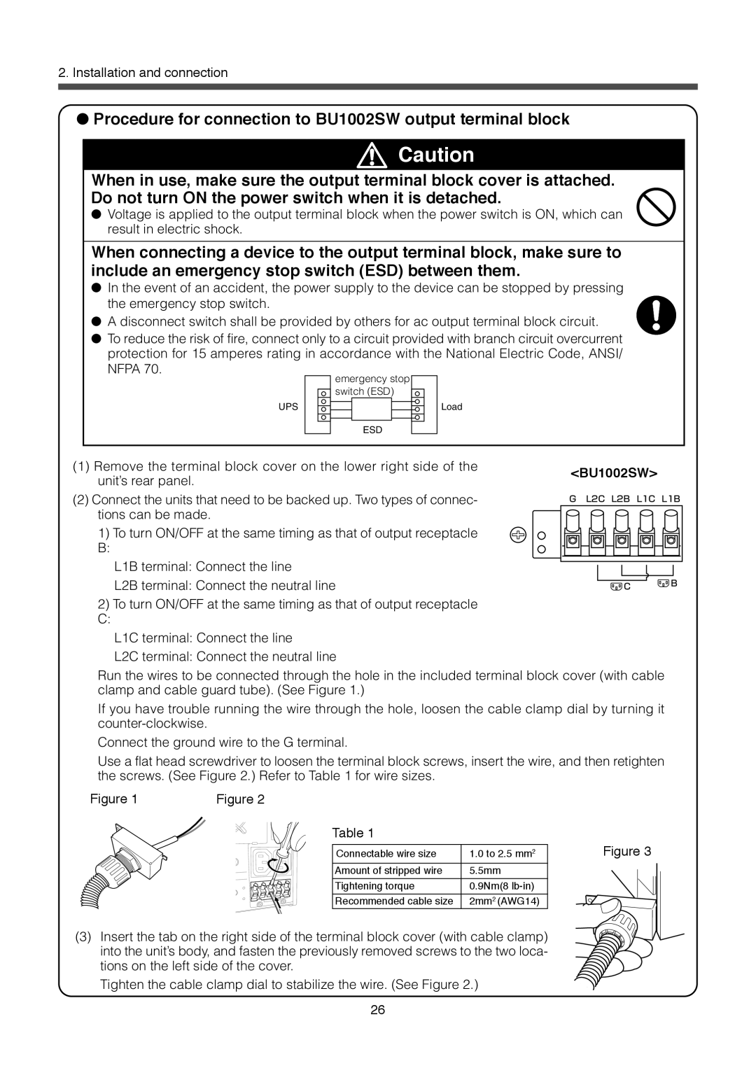 Omron BU3002SW, BU1002SW specifications Nfpa 