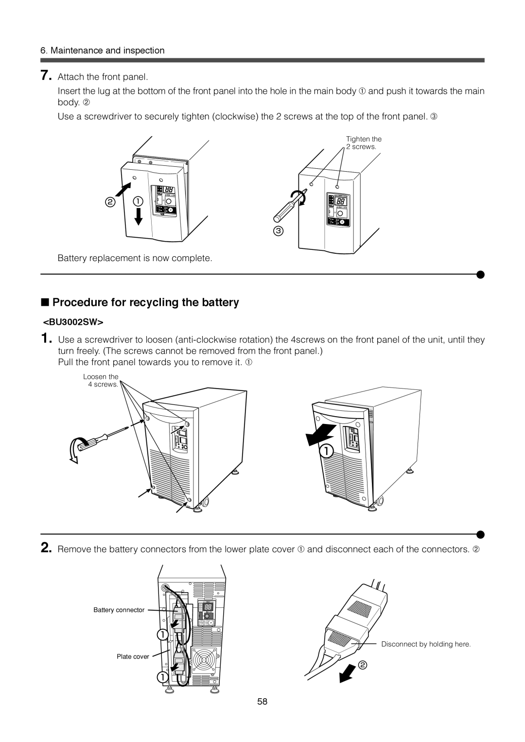 Omron BU3002SW, BU1002SW specifications Battery replacement is now complete 