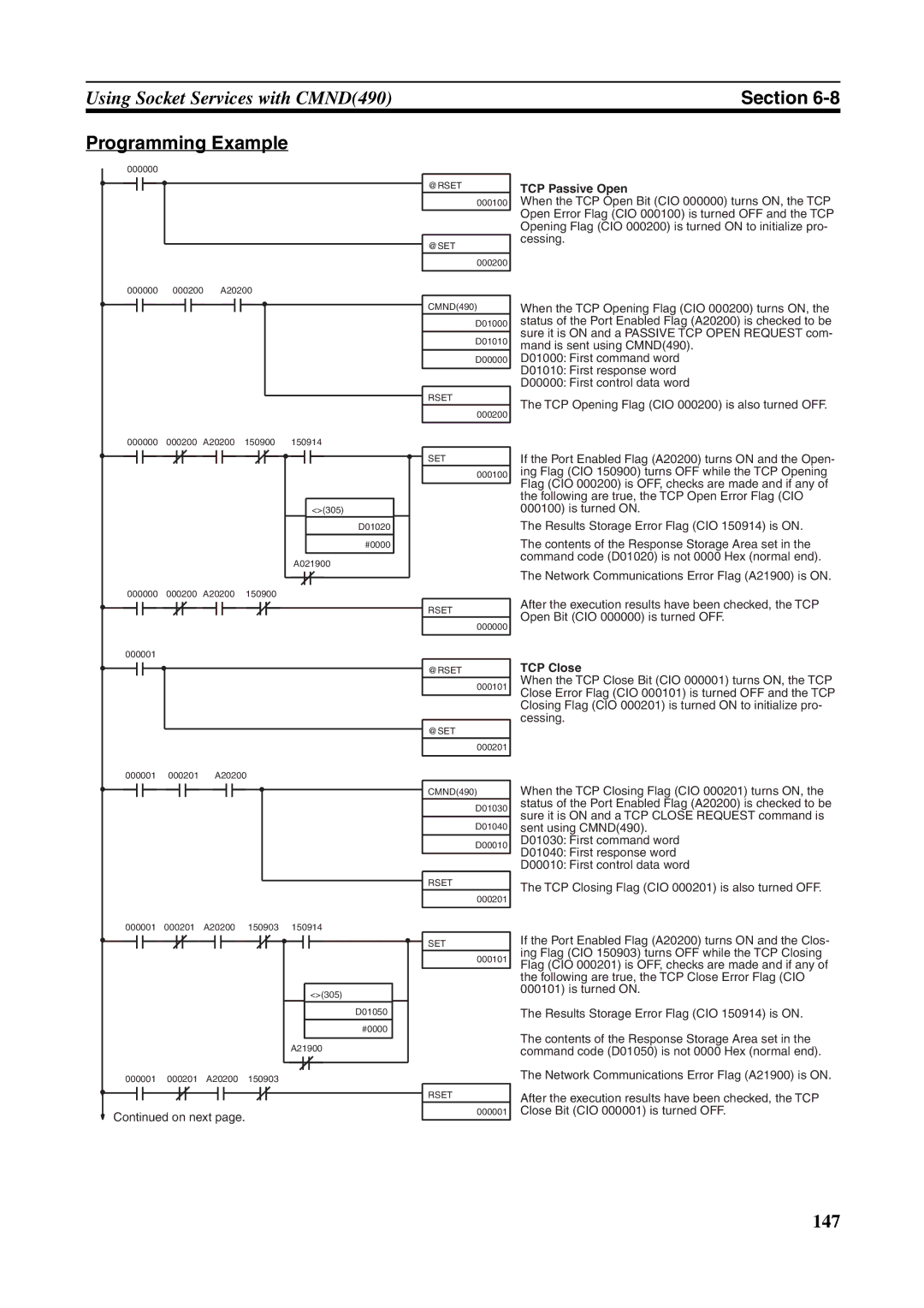 Omron CJ1W-ETN21 operation manual 147 