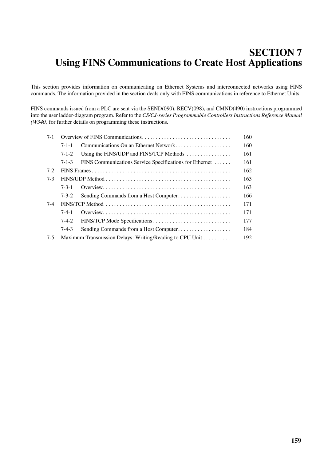 Omron CJ1W-ETN21 operation manual Using Fins Communications to Create Host Applications 