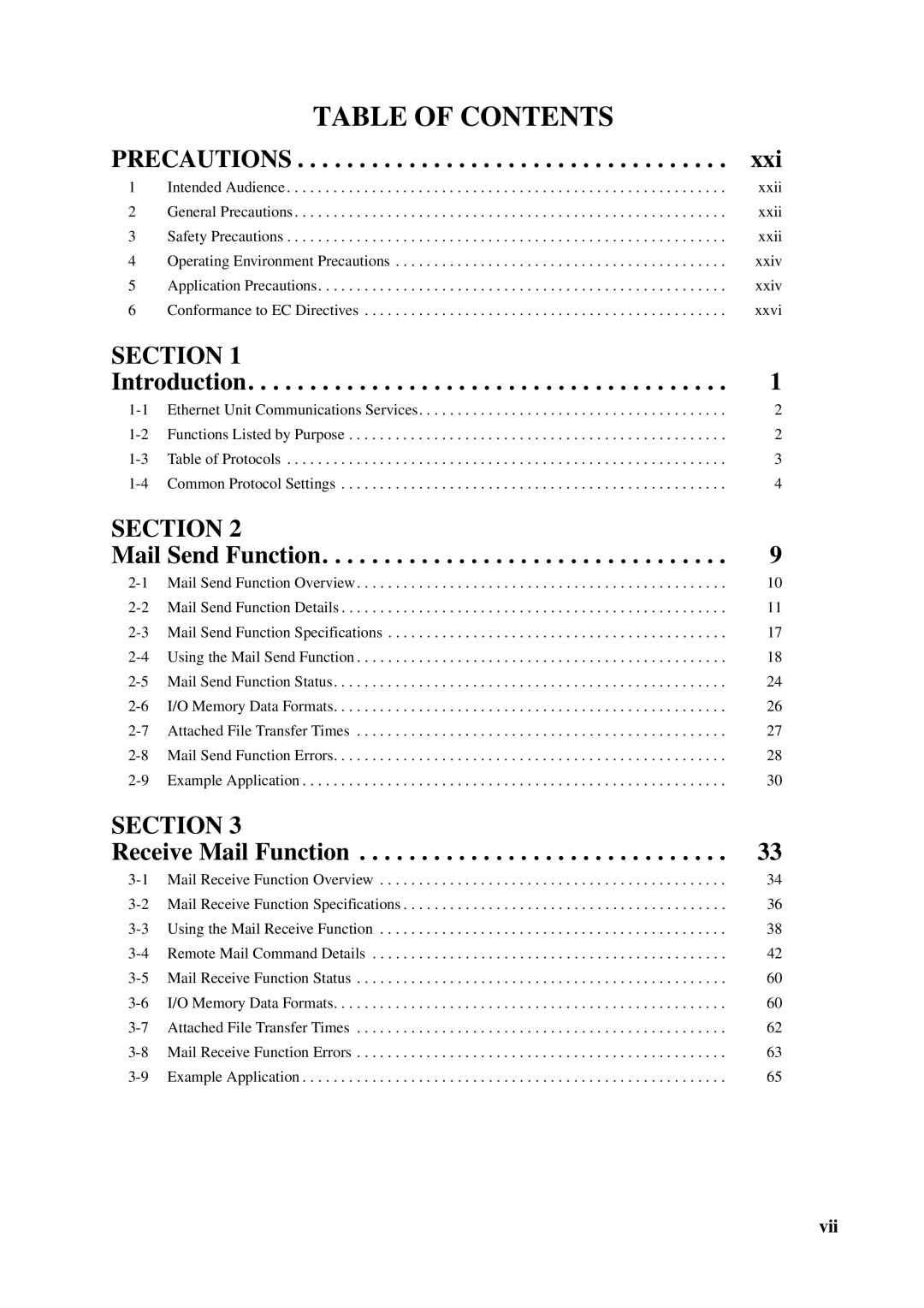 Omron CJ1W-ETN21 operation manual Table of Contents 