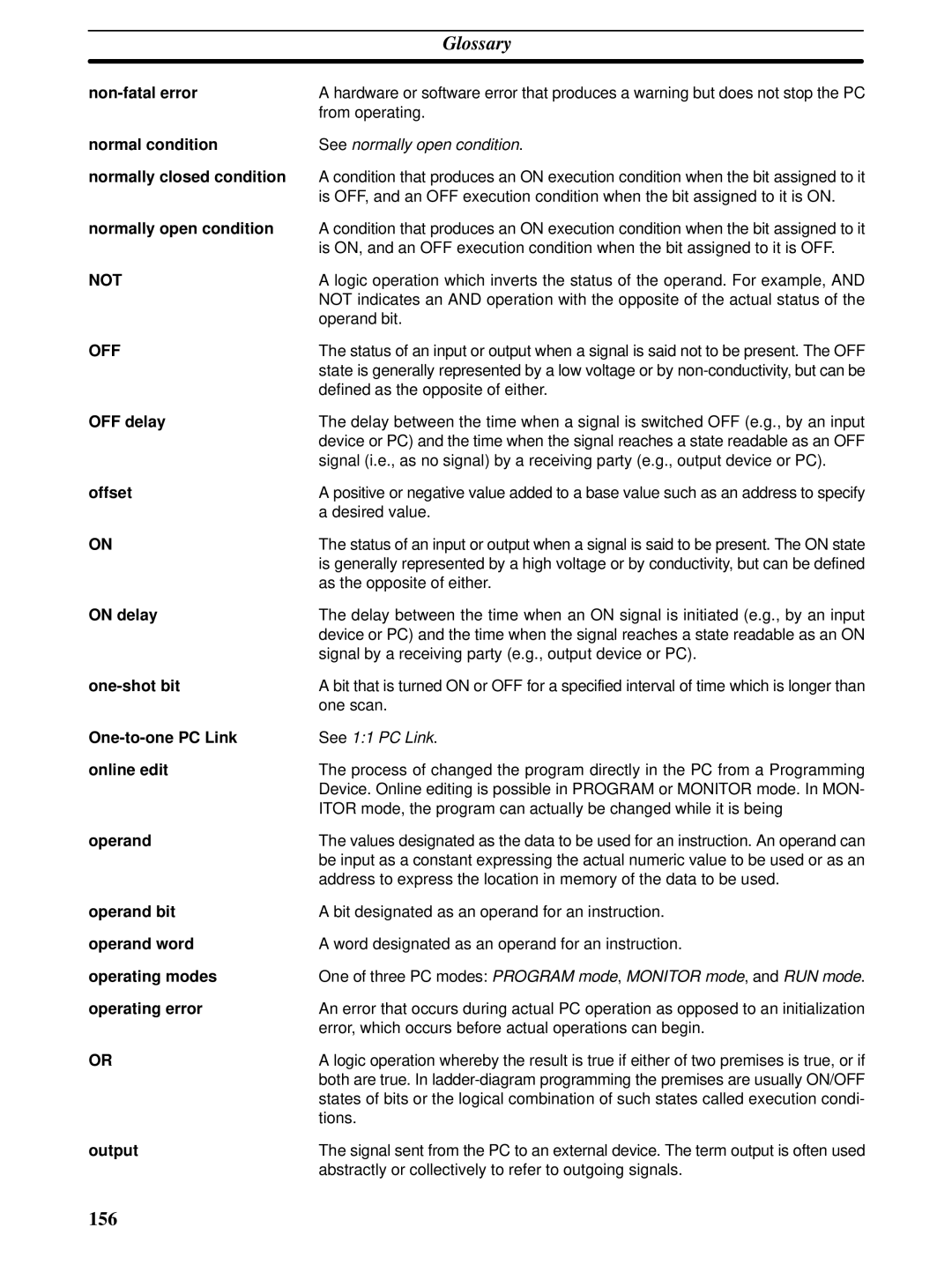 Omron CPM1A operation manual Not, Off 