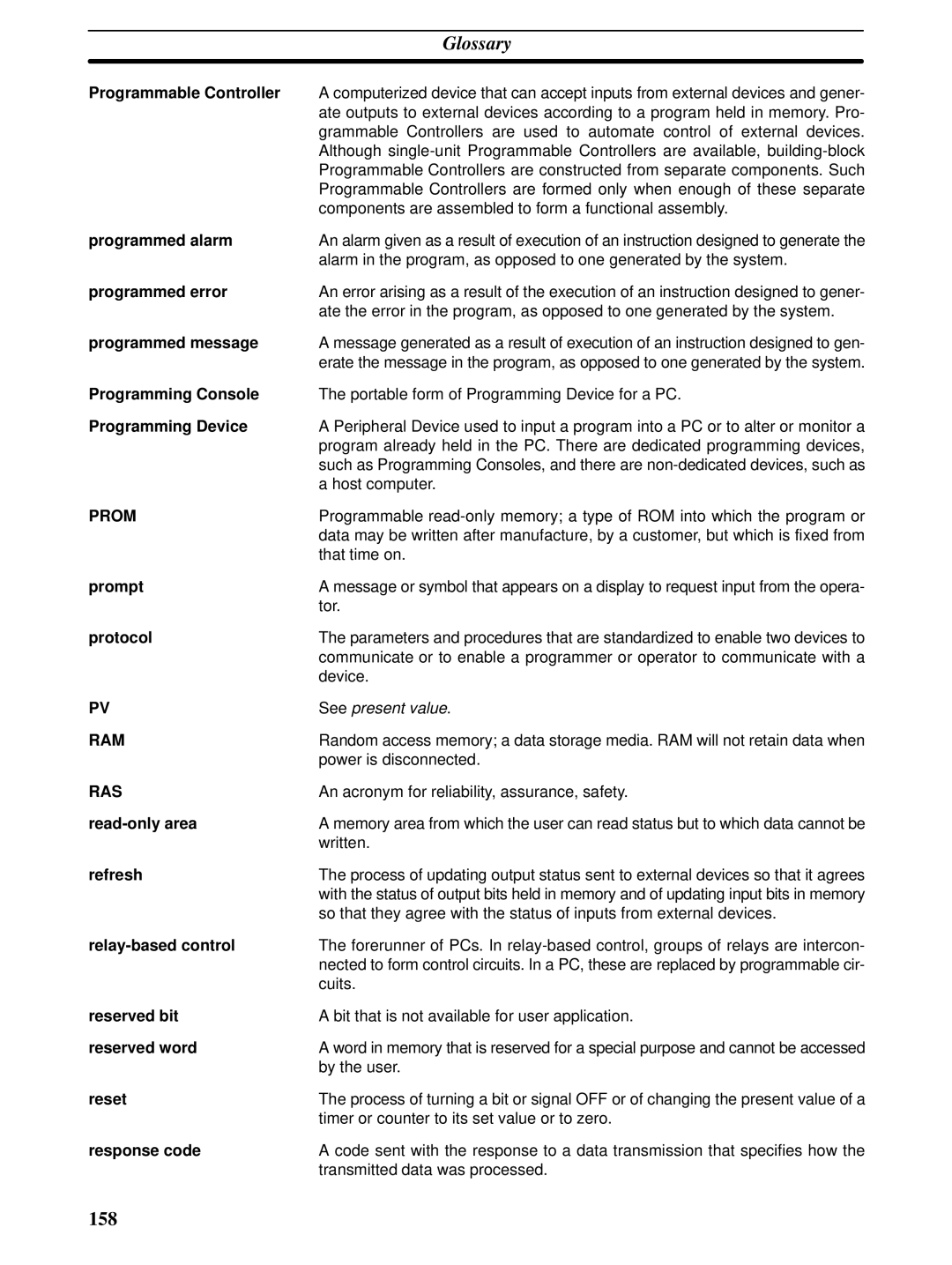 Omron CPM1A operation manual Prom, Ram, Ras 