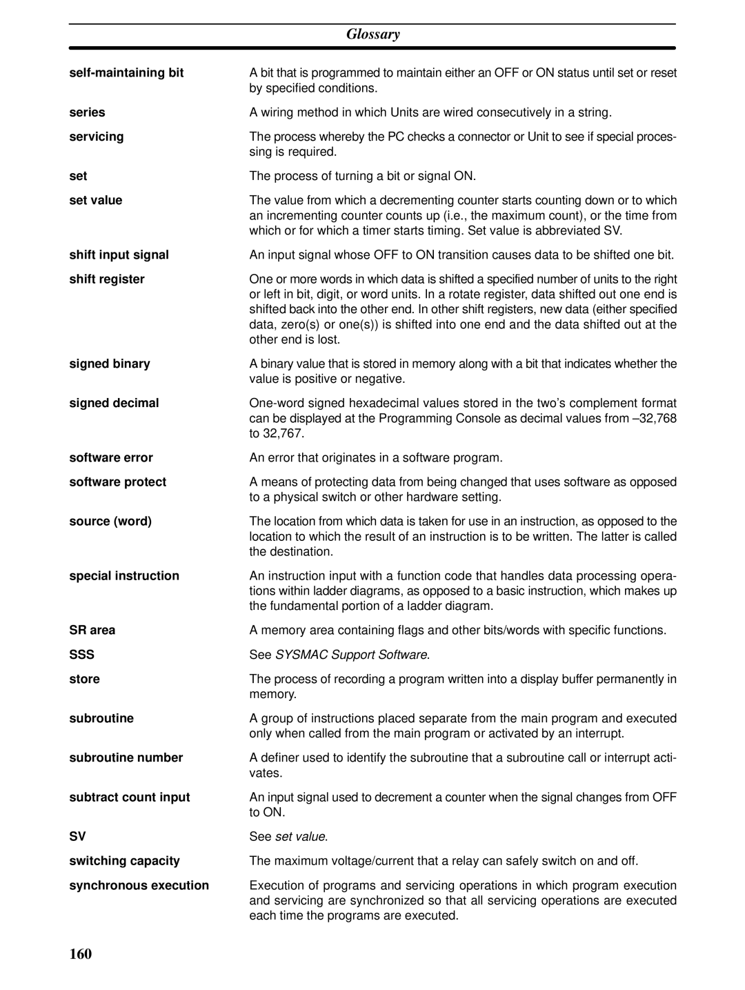 Omron CPM1A operation manual Sss 