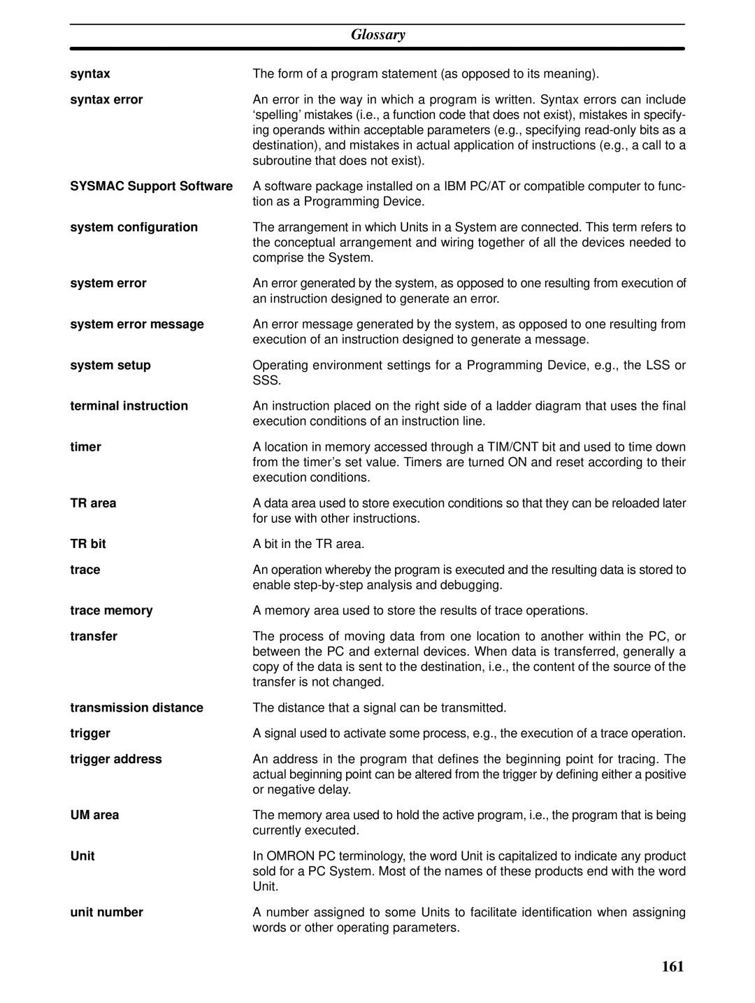 Omron CPM1A Syntax error, Sysmac Support Software, System configuration, System error message, System setup, Timer 