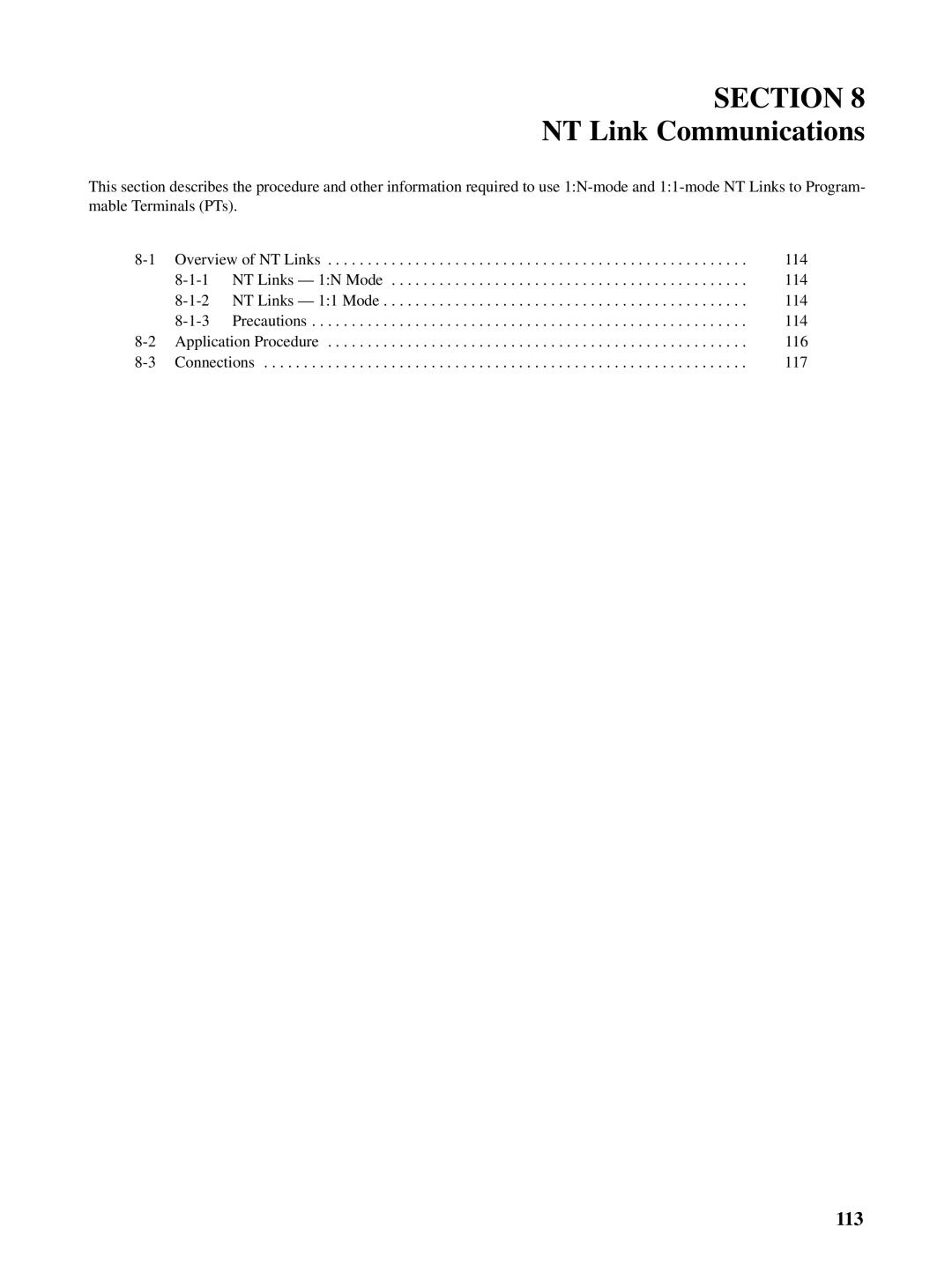 Omron CQM1H-SCB41 operation manual NT Link Communications 