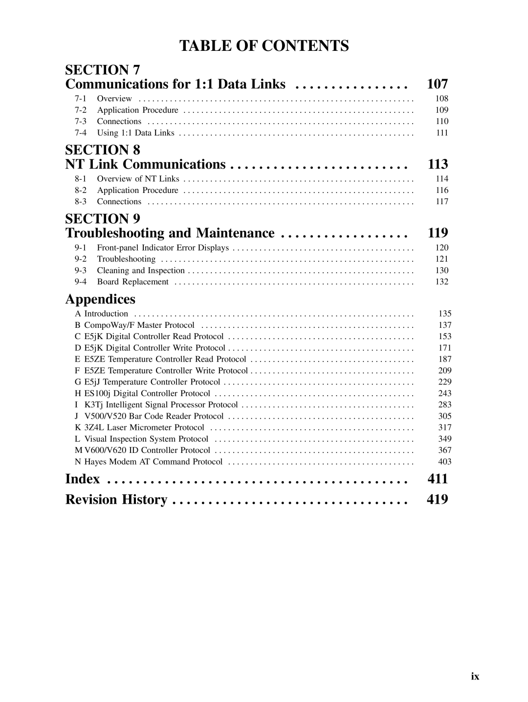 Omron CQM1H-SCB41 operation manual Communications for 11 Data Links 107 