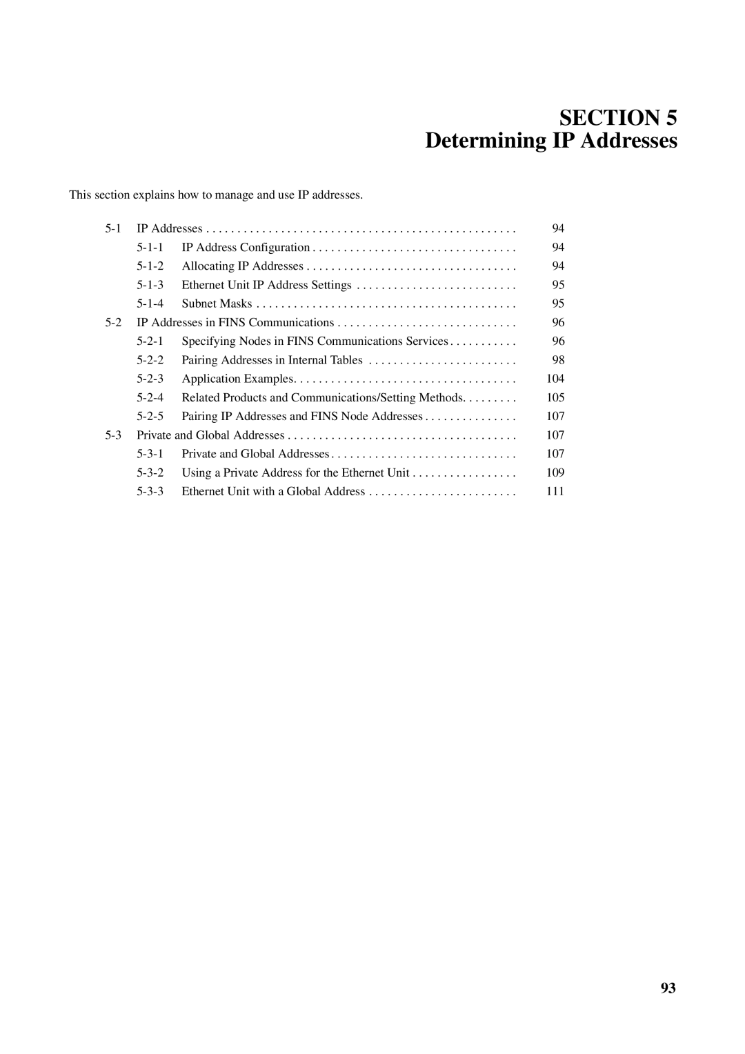 Omron CS1W-ETN21 operation manual Determining IP Addresses 